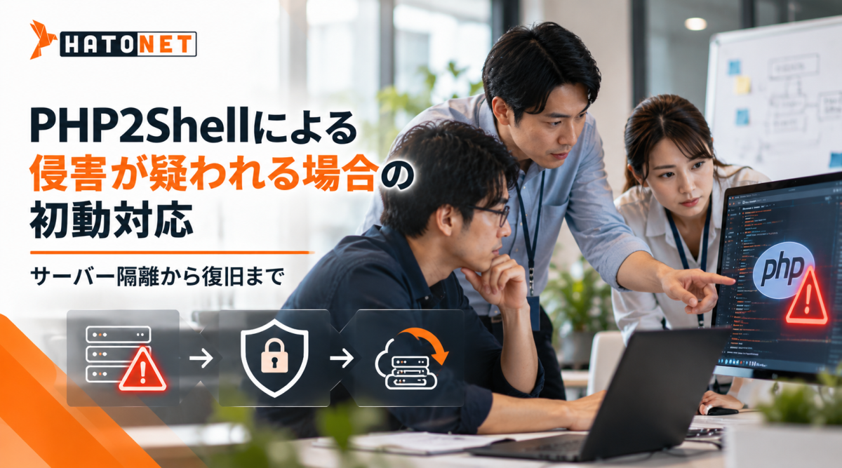 PHP2Shellによる侵害が疑われる場合の初動対応|サーバー隔離から復旧まで